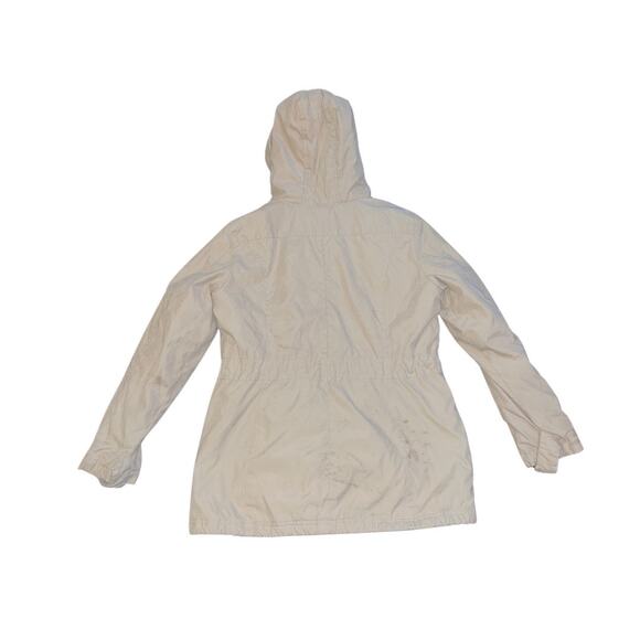 G.H. Bass Jacket Khaki Hooded Zip up Drawstring Jacket Large Gorpcore Winter - Picture 2 of 4